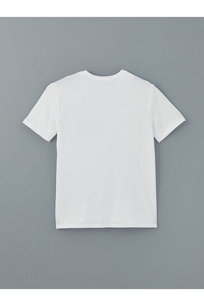 LC Waikiki New Season Crew Neck Κοντό μανίκι εμπριμέ χτενισμένο βαμβακερό ανδρικό Tisort - S5II77Z8