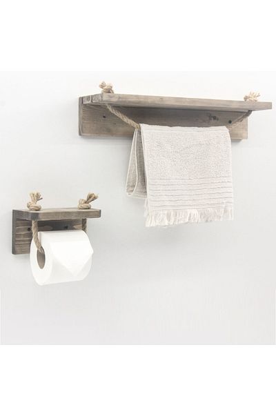 HOMS Wooden bathroom towel holder set, wood series, Homs, 700029