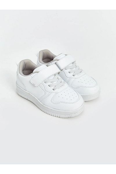 LC Waikiki Pantofi sport pentru băieți STEPS cu șireturi albe și velcro