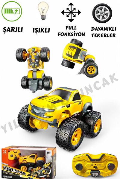 YILDIRIM OYUNCAK Uzaktan Kumandalı Şarjlı Full Fonksiyon Robota Dönüşebilen K...