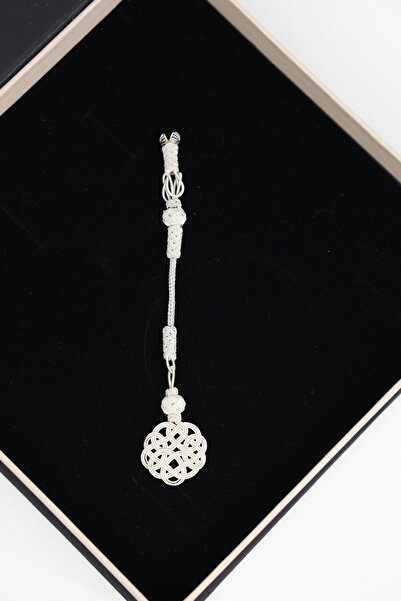 Black Sea Port Trabzon İşi El Örme Kazaz Gümüş Rengi İmame Püskül