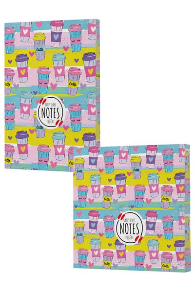 Dokuz Yayınları Vivago Art Coffee 10-15X15 Lined and Unlined Notebook Set - 320 Sheets