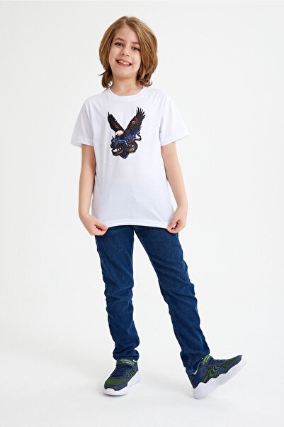 CC STORE Tricou pentru copii cu imprimeu Vultur pentru vârste 5-15 ani