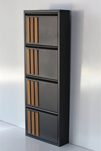 Formet 4 RAFLI MDF DEKORLU METAL AYAKKABILIK