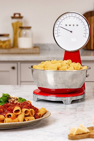 SMEG 50's Style Retro Kırmızı Analog Mutfak Tartısı KSF01RDWW