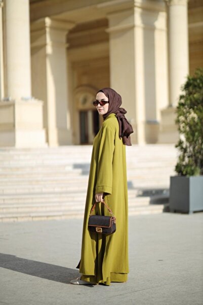 NS Moda Oil Green Hijab Rona Set - Model 531