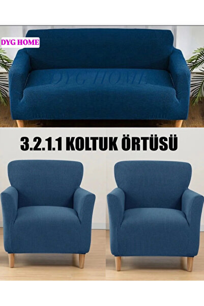 dyg home Комплект чохлів для крісел з лікрами 3 2 1 1 . Комплект чохлів для к...