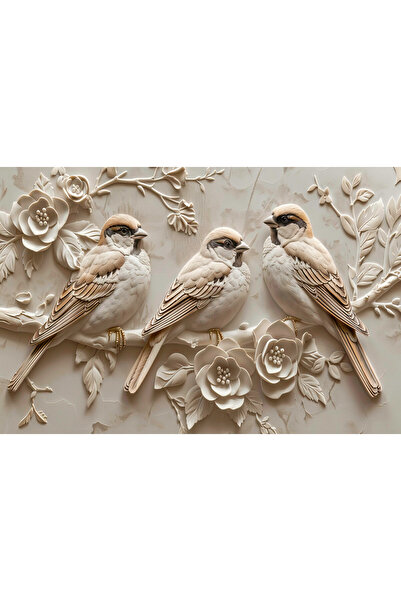 Aden DEKORATİF KUŞLAR KANVAS TABLO