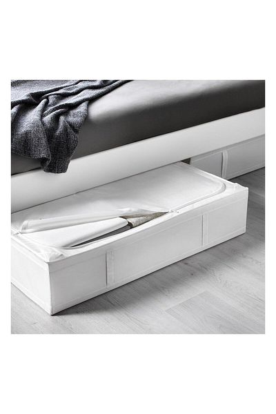 IKEA Skubb 90x53x19 White Impala - Εμπόριο κάτω από το κρεβάτι, μαξιλάρι, σεντόνια, παπλωματοθήκη Κουτί αποθήκευσης ρούχων