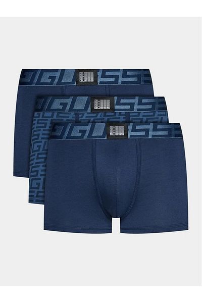Guess Jeans Guess Jeans Lenjerie intimă 3-Pack P7CJ G Quadrate Blue Set boxerky modré închis for bărbați