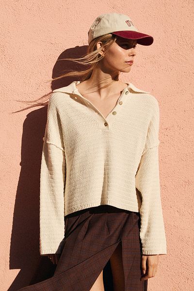 Pull & Bear Polo collar sweater