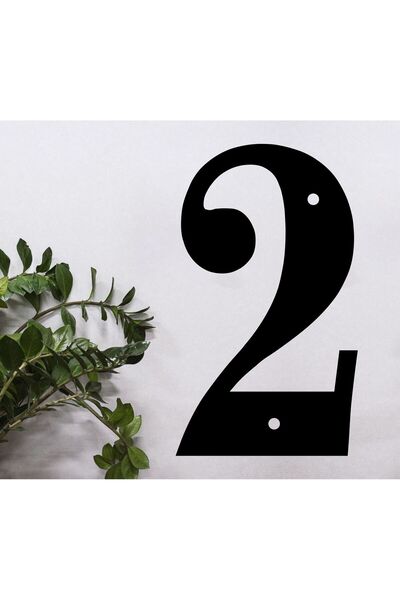 zafrakreklam Aluminum Metal Composite - 17X9 cm Apartment Site -Apartment Hotel Office Door Number - Door No:2