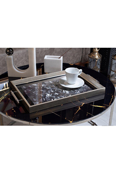 PINALE ART Çay Kahve Dekoratif Sunum Tepsisi 31x46cm