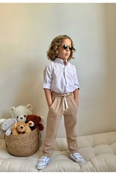 EFSACE Linen Boy Suit