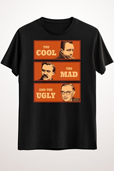 CC STORE Men's Black Camus Nietzsche Sartre Classic T-shirt