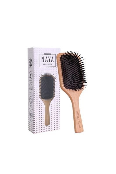 SISTER YOUNG NAYA WOOD BRUSH NV - Ξύλινη βούρτσα μαλλιών με νάιλον τρίχες