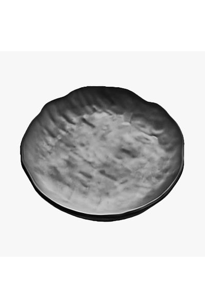 HIC Melamine Serving Plate Black Color Size 32 cm