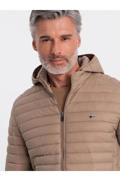 OMBRE Bomberjacke für Herren mit Satin-Finish und kontrastierenden Rippbündchen - schwarz V1 OM-JALP-22FW-007 XL