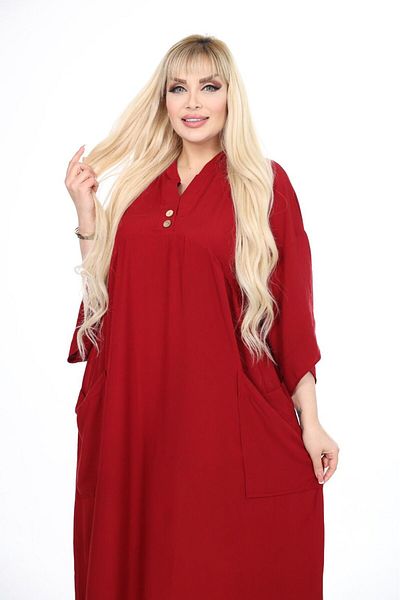 mervemoda فستان نسائي منسوج مقاس كبير