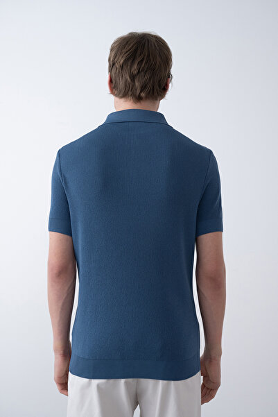 İLKCET MODA Футболка на блискавці з коміром Basic Sweater