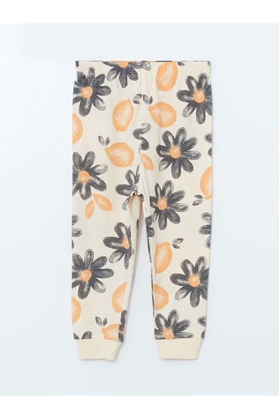 LC Waikiki New Season Elastic Waist Floral Baby Girl Pajama Bottom - S57673Z1