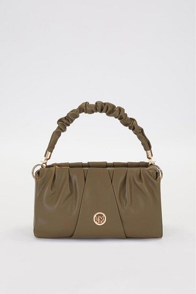 Levidor Khaki Drawstring Detailed Handbag