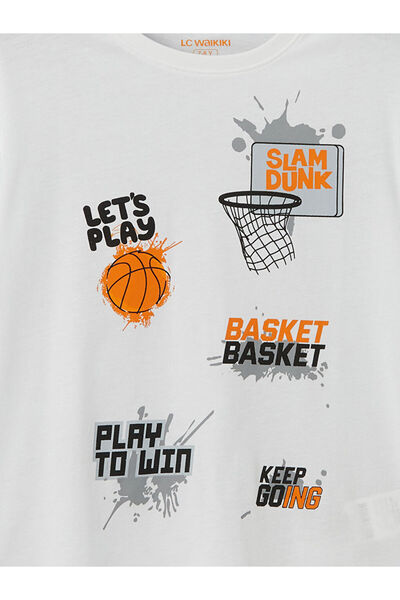 LC Waikiki Set de pijamale pentru băieți LCW Kids Crewneck cu pantaloni scurți