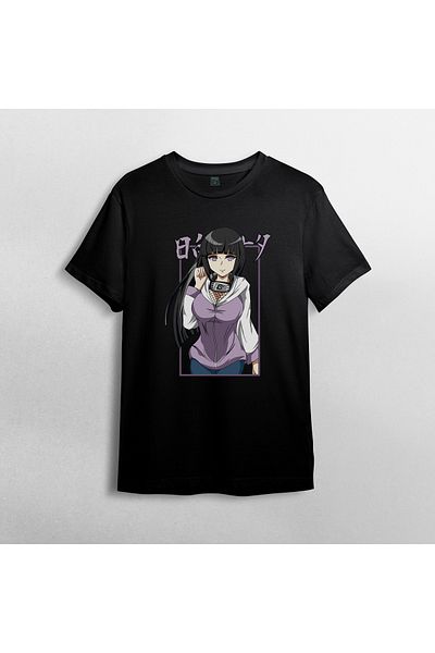 Pixxa Naruto Hinata - T-Shirt από 100% βαμβακερό λαιμόκοψη Μοντέλο 1