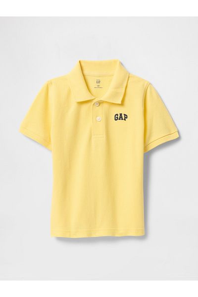 GAP تي شيرت بيبي بوي أصفر بيكيه بولو بياقة