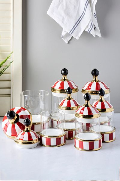 Perotti Maura Rossa 7-Piece Spice Holder with Stand