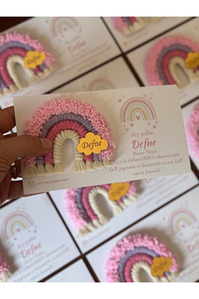 Tasarım Makrome Gökkuşağı Magnet 20 adet Bebek Doğumu Bebek Hediyelik