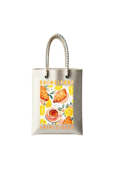 ESA GLOBAL Patterned Daily Use Bag Watercolor Themed Zippered Cloth Bag