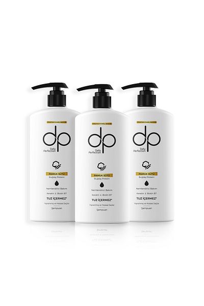 dp Daily Perfection 500 ml Cotton Milk Shampoo - X 3 Pieces