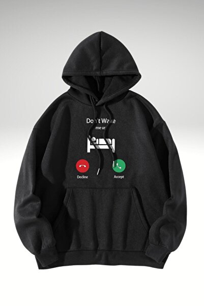 CC STORE Не ме събуждай - черна блуза с печатен дизайн