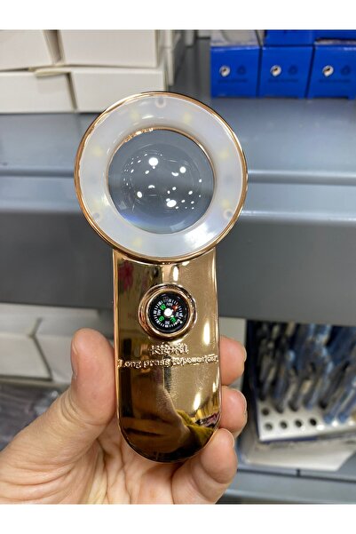 Tahtakale Dünyası Pusulalı mini boy el büyüteci ışıklı şarjlı 11 cm 30x okuma...