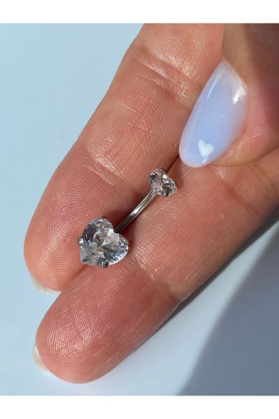 kurukafagift Heart Steel Belly Piercing