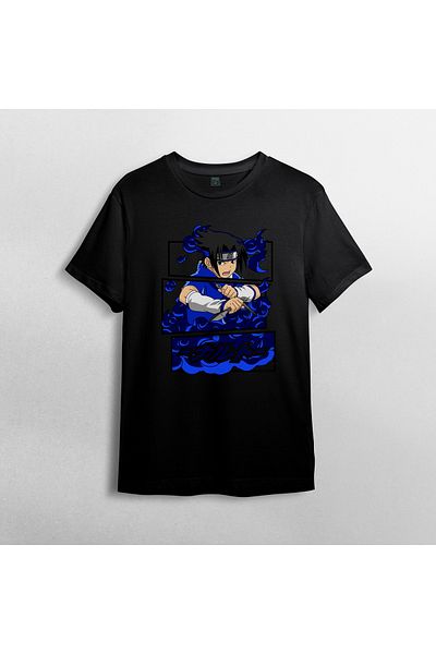 Pixxa Μπλουζάκι Naruto - Sasuke Uchiha Crew Neck 100% βαμβακερό - Μοντέλο 1