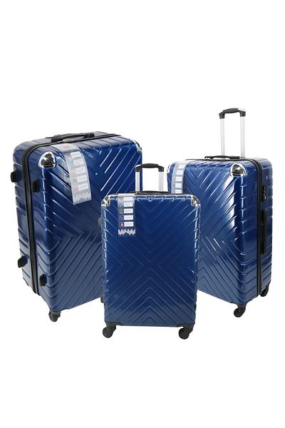 Endless Set Of 3 Polycarbonate Luggage | 75cm, 65cm (CHECK-IN) & 55cm (CABIN) | Blue