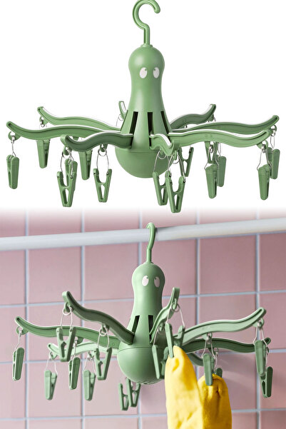 Binbirreyon İç Çamaşırı Çorap Kurutma Askısı 16 Mandallı Pratik Kurutmalık 40...