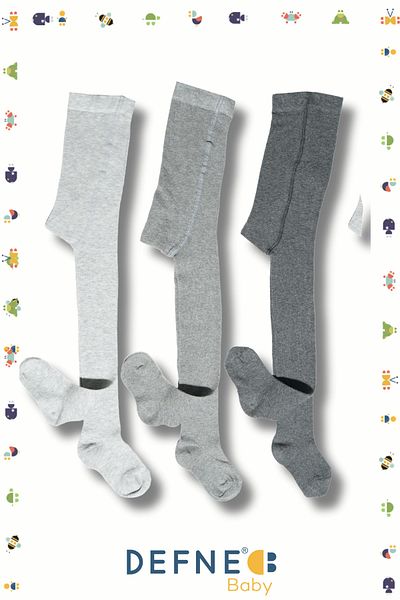 Defne Baby 3 Pairs of Cotton Girls and Baby Pantyhose