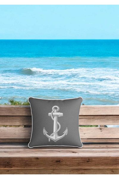 LUX VIE Husă de pernă decorativă marină imprimată pe două fețe