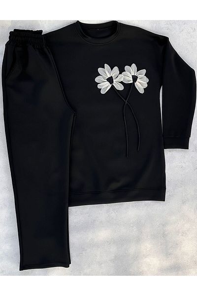 FADME TEKSTİL Scuba Daisy Detailed Double Suit