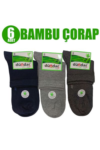 Dündar Plus Seamless Soft Wash Scented 6 Pieces Mixed Color Men's Bamboo Booties Socks