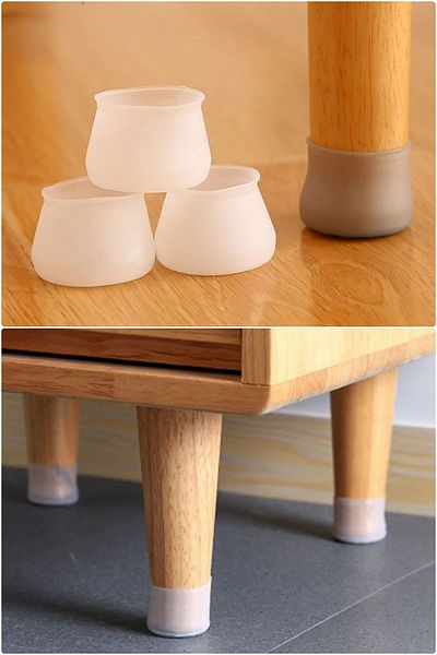 Yenilig Non-Slip Chair Table Footrest Set of 12 for Chair and Table