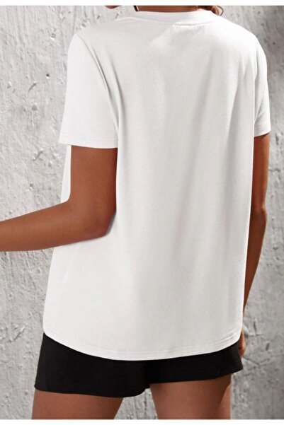 Pink Sky Feathers Printed Shorts and T-Shirt Set,Trend Fashion Summer Set