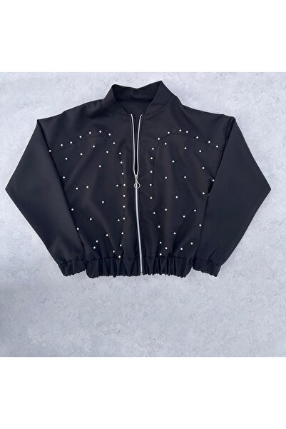 FADME TEKSTİL DOUBLE KUMAŞ FERMUARLI İNCİ DETAYLI ÇEKET