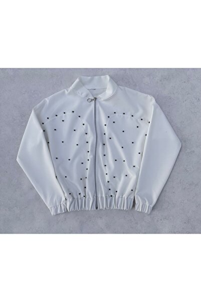 FADME TEKSTİL DOUBLE KUMAŞ FERMUARLI İNCİ DETAYLI ÇEKET