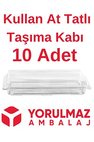 yorulmaz ambalaj 1000 Gr Plastik,Kapaklı,Sızdırmaz Tatlı Taşıma Kabı 10 Adet