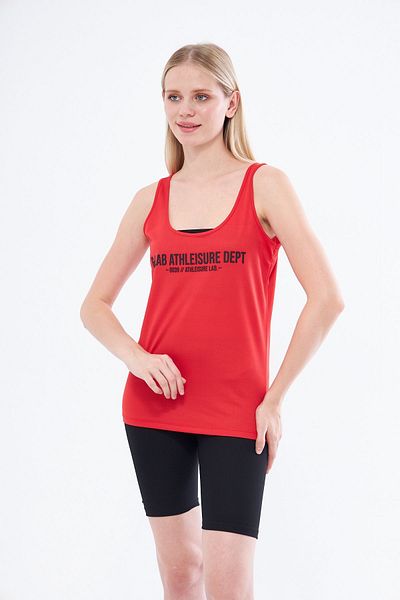 Moda Işık G-lab Athleısure Dept Sportsman Undershirt - Red Color with Thick Straps and Printed