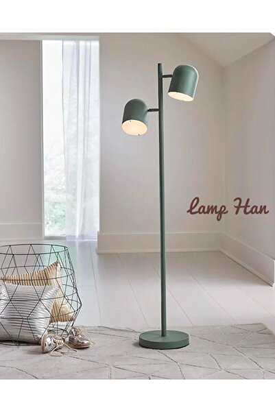 Lamp Han Lotti Serisi Çift Başlı Modern Özel Tasarım Zemin Lambası Şık Lambader